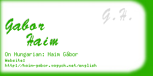 gabor haim business card